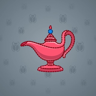 Genie Lamp Red Sketch model gift number 2767