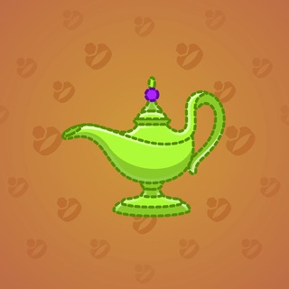Genie Lamp Lime Art model gift number 5003