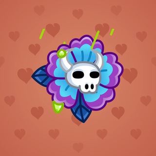 Skull Flower Blue Bull model gift number 14134