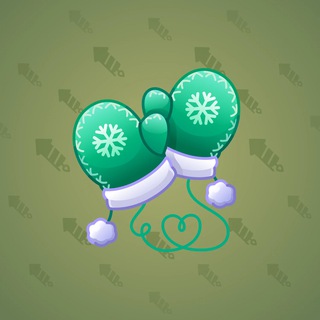 Snow Mittens Green Gloves model gift number 11795