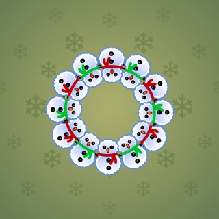 Winter Wreath Snowman model gift number 65343